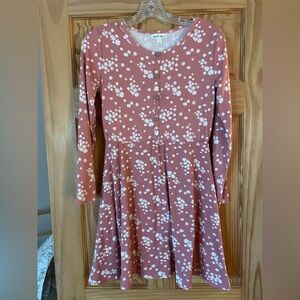 Derek Heart Pink Floral Long Sleeve Dress